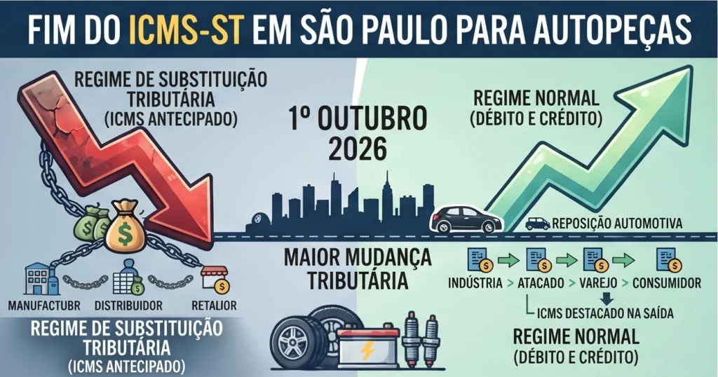Fim do ICMS-ST para autopeças em São Paulo